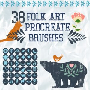 Folk Art Procreate Brush Set – Stamps and Patterns